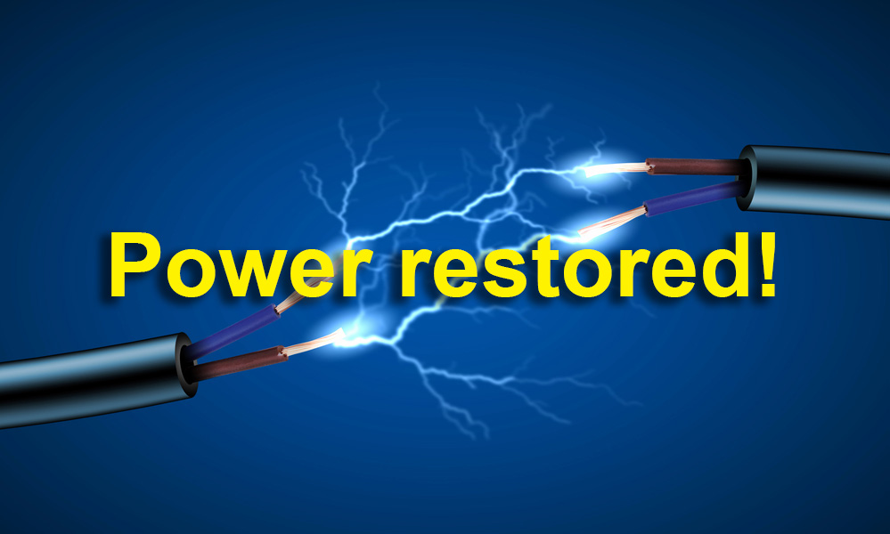 Power restored at our headquarters! Westwood